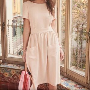 Sezane Odalie Dress Nude — Size 10 US / 42 FR